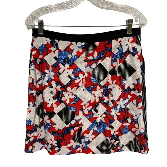 Peter Pilotto For Target Skirt, Size 10, Mini Faux Wrap Geometric Colorful - Picture 6 of 12